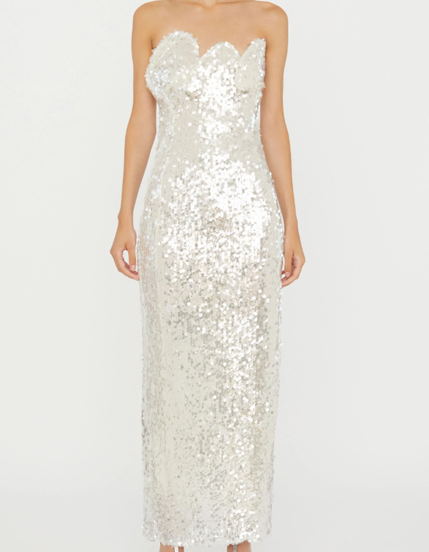OPALINE SEQUIN STRAPLESS GOWN